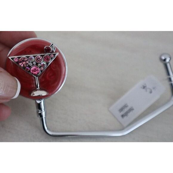 Spring Street Martini Glass Crystals Handbag Purse Holder - Picture 3 of 4